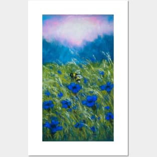 cornflower meadow Posters and Art